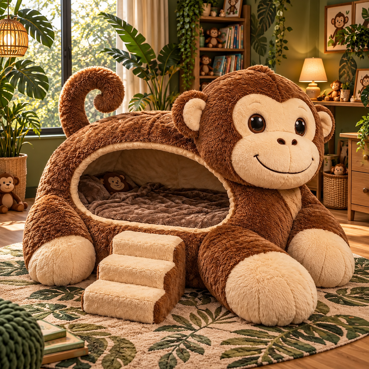 Giant Plush Monkey Sleep Pod