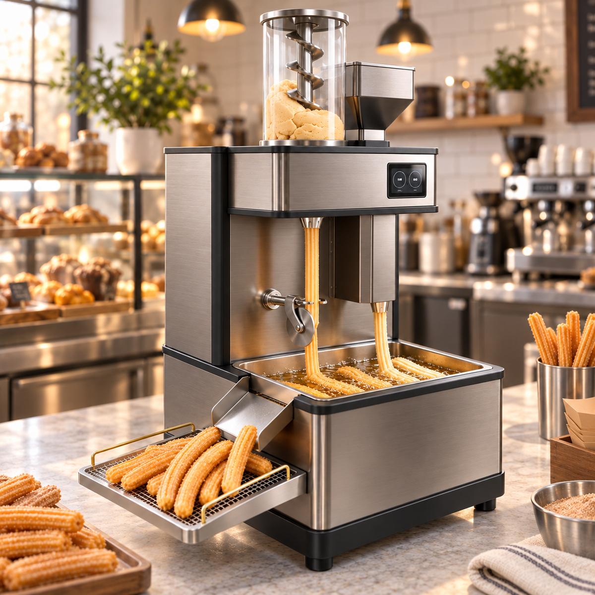 AutoChurro Pro — Commercial Automatic Churro Making &amp; Frying Machine