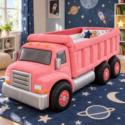 Plush Dump Truck Kids Bed