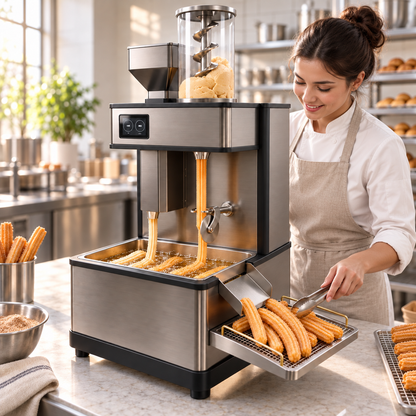 AutoChurro Pro — Commercial Automatic Churro Making &amp; Frying Machine