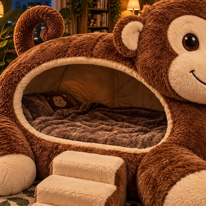 Giant Plush Monkey Sleep Pod