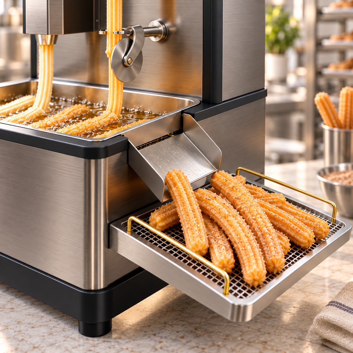AutoChurro Pro — Commercial Automatic Churro Making &amp; Frying Machine