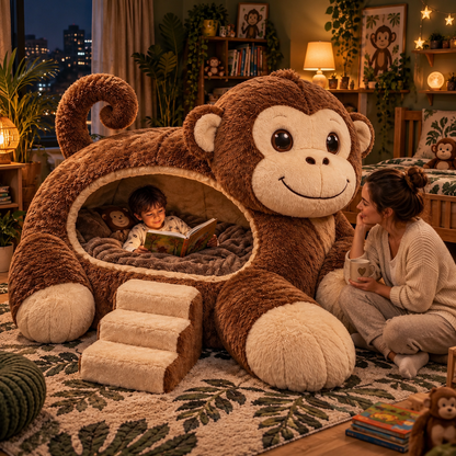 Giant Plush Monkey Sleep Pod